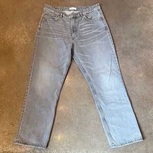 Zara Light Gray Relaxed Jeans